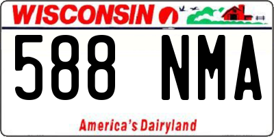 WI license plate 588NMA