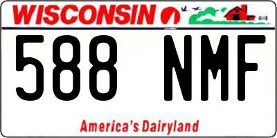 WI license plate 588NMF