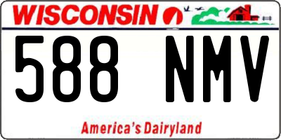 WI license plate 588NMV