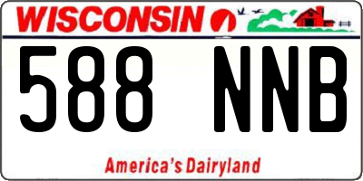 WI license plate 588NNB