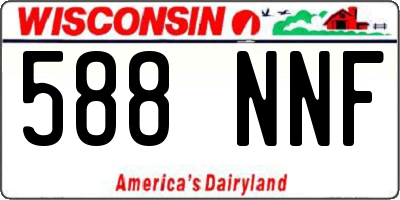 WI license plate 588NNF