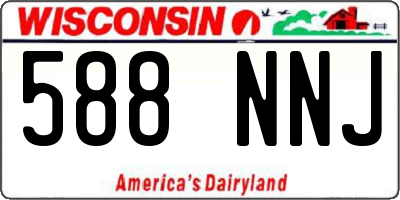 WI license plate 588NNJ