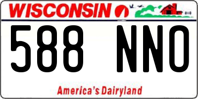 WI license plate 588NNO