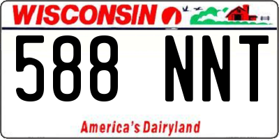 WI license plate 588NNT