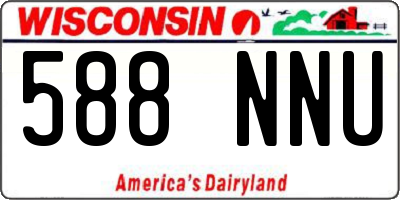 WI license plate 588NNU