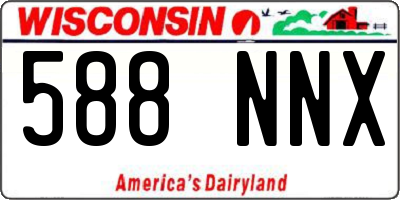 WI license plate 588NNX
