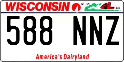 WI license plate 588NNZ