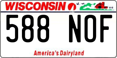WI license plate 588NOF