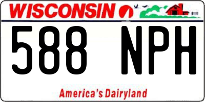 WI license plate 588NPH