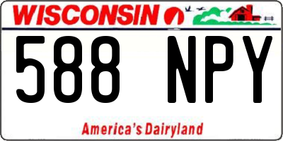 WI license plate 588NPY