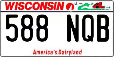 WI license plate 588NQB