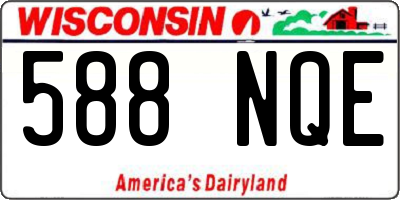WI license plate 588NQE