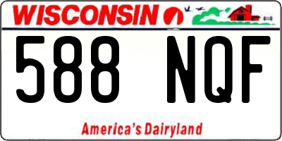 WI license plate 588NQF