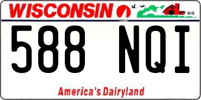 WI license plate 588NQI