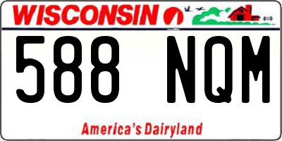 WI license plate 588NQM