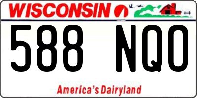 WI license plate 588NQO