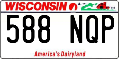 WI license plate 588NQP