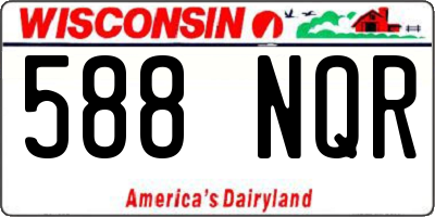 WI license plate 588NQR