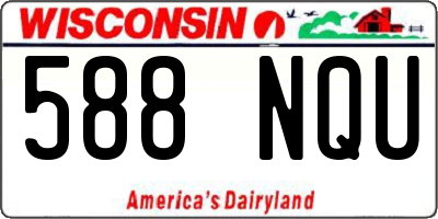 WI license plate 588NQU