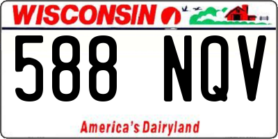 WI license plate 588NQV