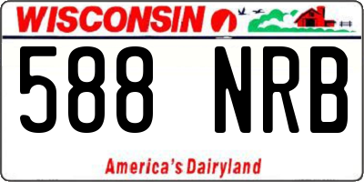 WI license plate 588NRB