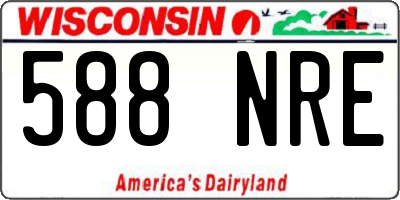WI license plate 588NRE
