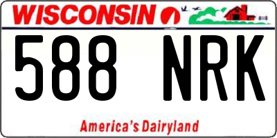 WI license plate 588NRK