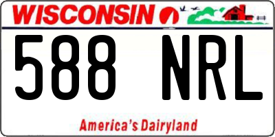 WI license plate 588NRL