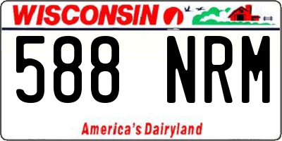 WI license plate 588NRM