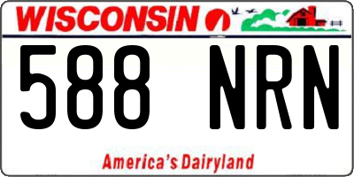 WI license plate 588NRN