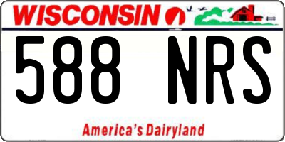 WI license plate 588NRS