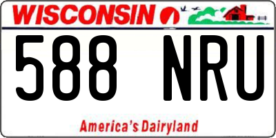 WI license plate 588NRU