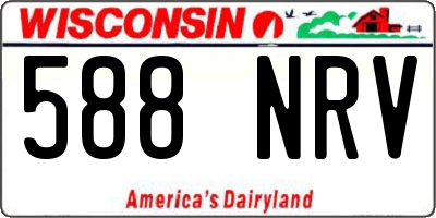 WI license plate 588NRV