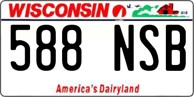 WI license plate 588NSB
