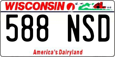 WI license plate 588NSD