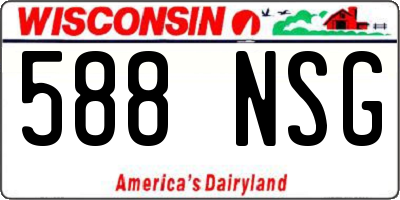 WI license plate 588NSG