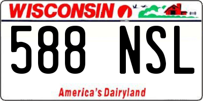 WI license plate 588NSL