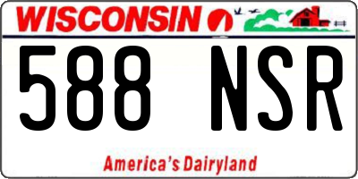 WI license plate 588NSR