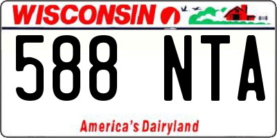WI license plate 588NTA