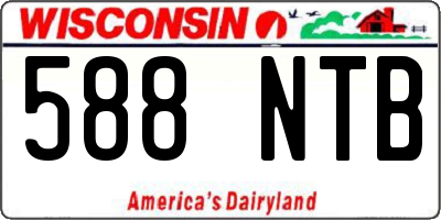 WI license plate 588NTB