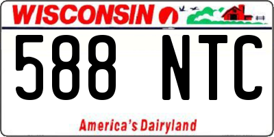 WI license plate 588NTC