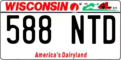 WI license plate 588NTD
