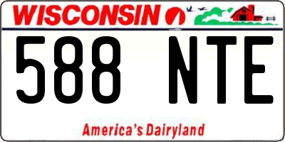 WI license plate 588NTE