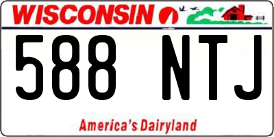 WI license plate 588NTJ
