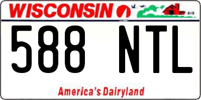 WI license plate 588NTL