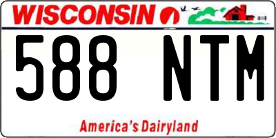 WI license plate 588NTM