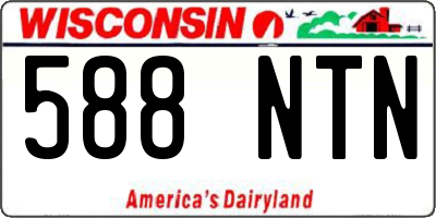 WI license plate 588NTN