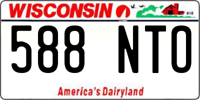 WI license plate 588NTO