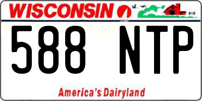 WI license plate 588NTP