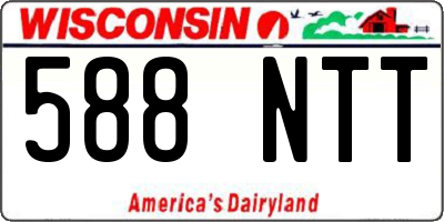 WI license plate 588NTT
